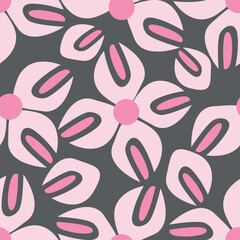 textile design with cute floral pattern