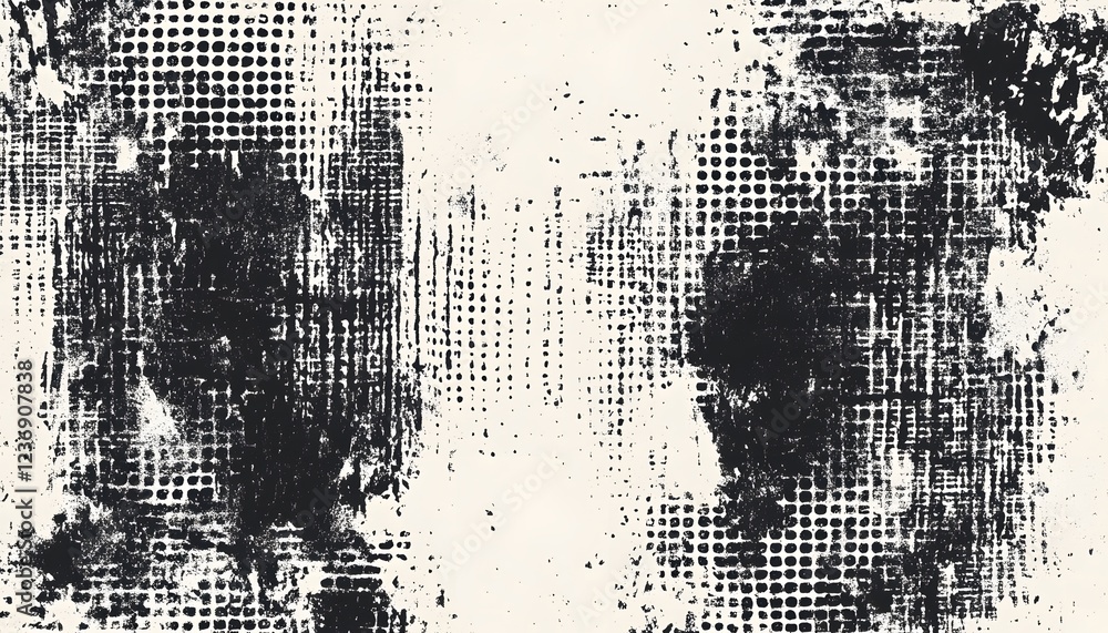 Poster abstract black and white grid pattern texture design