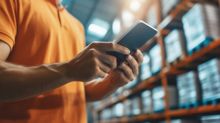 Warehouse Workers Using Handheld Barcode Scanners for Inventory Management