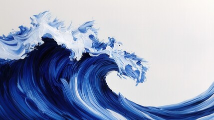 Dynamic waves crashing in bold ink strokes abstract chinese brush art art studio contemporary environment artistic perspective
