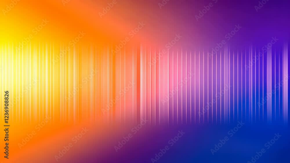 Poster gradient abstract music equalizer seamless loop background with vibrant colors and vertical lines in