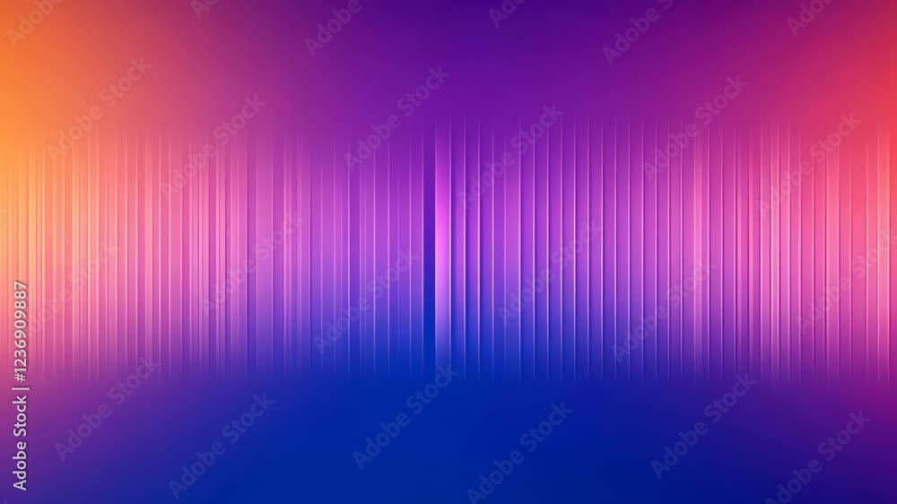 Poster gradient abstract music equalizer seamless loop background with vibrant colors and vertical lines in