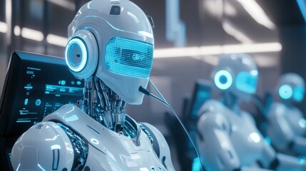 Futuristic Call Center with Human and Robotic Assistant Interaction for Tech Innovations