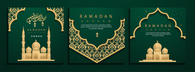 Ramadan Kareem social media template islamic background for greeting