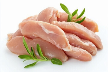 Fresh chicken breast fillets with herbs for cooking