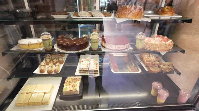 Traditional Libyan cakes in Tripoli cafe