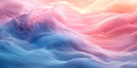 Fototapeta premium Abstract pastel colored waves flowing gently in the wind