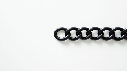 Minimalist chain design on white background for modern decor and art projects