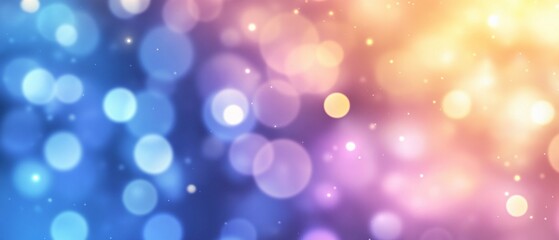 Fototapeta premium Abstract Bokeh Background With Blue Pink And Yellow Lights