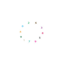 Numbers in circles