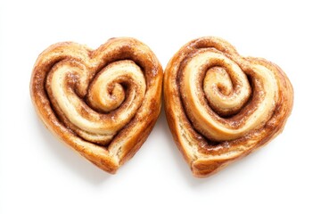 Delightful heart-shaped cinnamon rolls perfect for sharing on Valentines Day