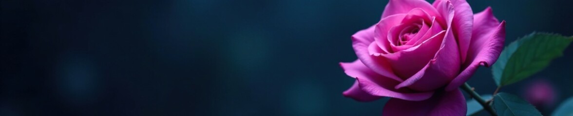 A giant purple rose with thorns on a dark background, mysterious gardens, fall colors, seasonal decoration ideas