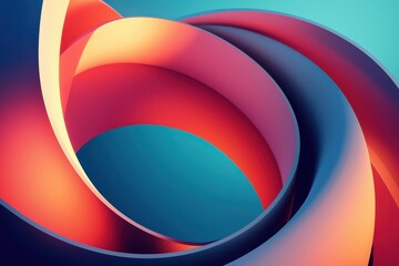 Obraz premium Dynamic abstract swirls digital art vibrant colors modern design