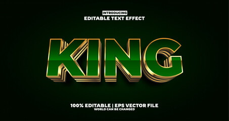 New King editable text effect in modern trend style