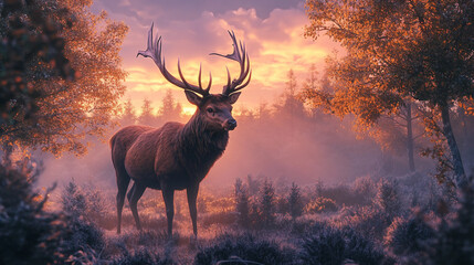 Naklejka premium deer in the forest