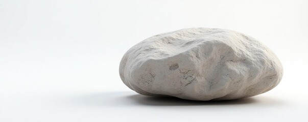 Obraz premium Large stone on a white background with texture, background, large