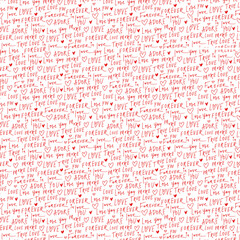 pattern with letters valentine