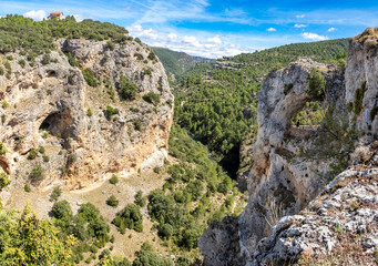 Place known as Ventano del diablo,, Cuenca mountain range, Spain