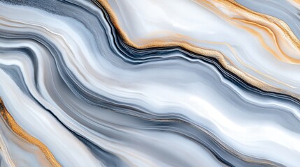 Abstract marble texture with blue and gold swirls.