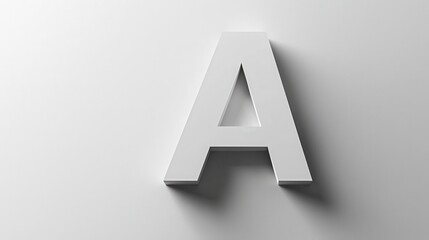 Fototapeta premium Bold typography a template casting shadow in minimalist studio environment