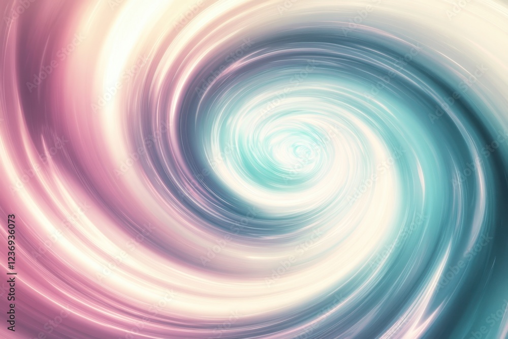 Poster swirling pastel abstract design creating a dynamic visual flow of colors and motion