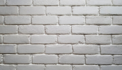 Obraz premium textured white brick wall, slightly weathered, creates clean backdrop