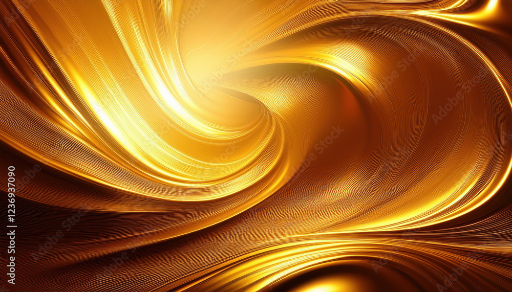 Aufkleber golden abstract background with swirling textures and soft gradients