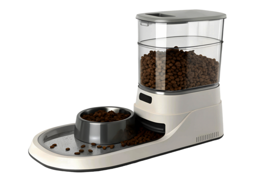 Latest Smart Automatic Pet Feeder PNG | High-Quality 4K Digital Dispenser | Isolated Transparent Background | Modern Pet Care Bowl for Cats & Dogs | Kitchen Appliance & Storage Supply | 2025 Design