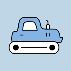 Tractor crawler vector isolated icon