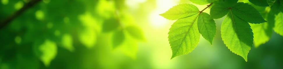 Sunlight diffused by a green canopy of leaves above, green, filtered