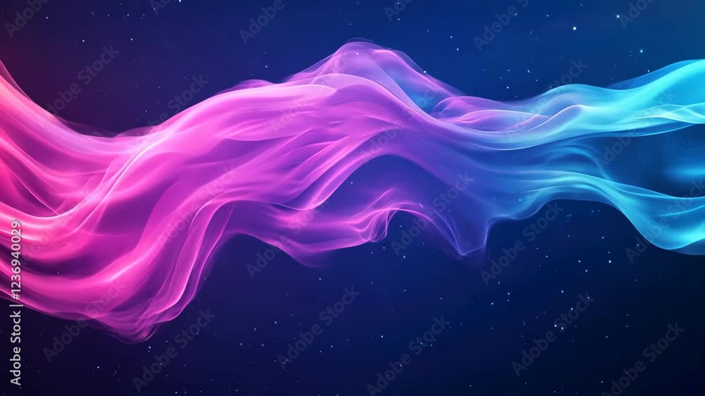 Poster colorful glowing particles sweeping through fiery background in motion, perfect for dynamic and abst