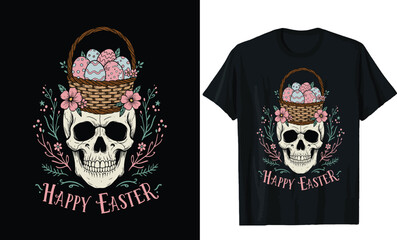 Gothic Easter Skull easter day t-shirt design