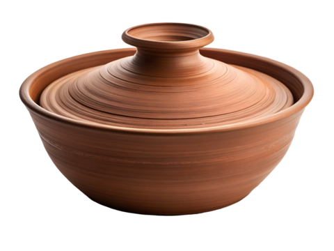 Handmade pottery clay art design 2025, realistic ceramic texture, eco-friendly, minimalist style, transparent PNG isolated on white background, high-quality 4K digital download for social media posts