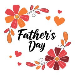 Vibrant Father's Day Vector Design: Stylish Text Illustration on Transparent Background
