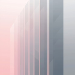Obraz premium Abstract glass architecture with a gradient pink and gray reflection