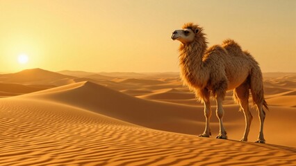 camel in the desert