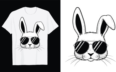  Simple Bunny Shades easter day t shirt design