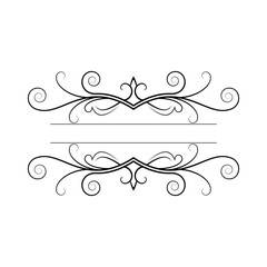 divider frame design element in invitation