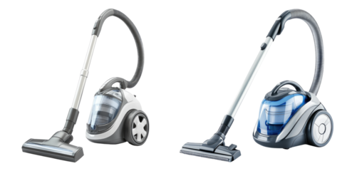 Vacuum cleaner isolated on transparent background, PNG, Set of