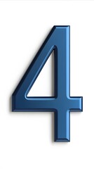 4. Number 4 on a white background, in a sharp, geometric font, centered and prominent