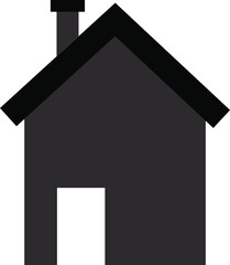 Home Icon Black Color,Vector File Adobe illustration Design