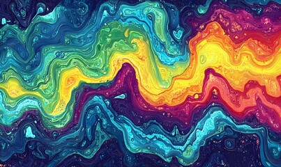 Fototapeta premium Abstract colorful swirls, vibrant paint texture, background design, website banner