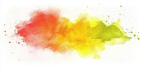 Fototapeta premium Vibrant abstract watercolor blending red, orange, and green hues