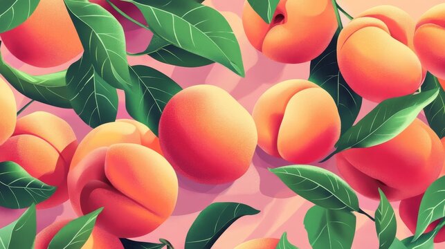 August is National Peach Month! Celebrate with a peachy template design from our gallery. Use the vector peach graphic for a flat illustration or banner.