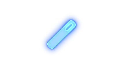 Wand magic icon blue color glowing neon on black background