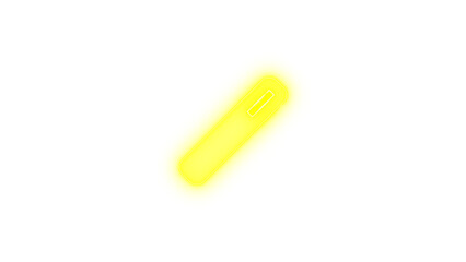 Wand magic icon yellow color glowing neon on black background