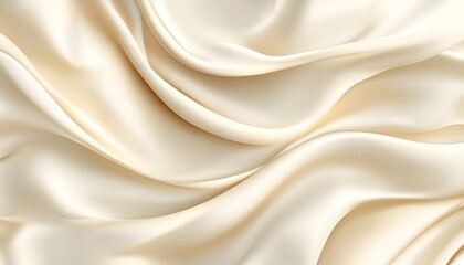 Obraz premium Elegant Draped Cream Colored Silk Fabric Texture