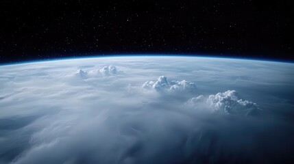 Fototapeta premium Earth's Atmosphere, Cloudscape, Space View, Environmental Background, Global Perspective