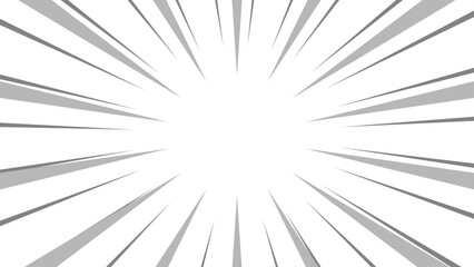 Obraz premium Comic manga transparent background with vector radial lines frame of speed action effect. Anime comic book cartoon pattern of explosion, explode or superhero motion lines, burst force or zoom effect