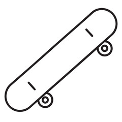Simple skateboard icon 
